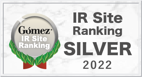 Silver Award in “Over All” Gomez IR Site Ranking of 2022