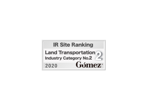 2nd in “Land Transportation” Gomez IR Site Ranking of 2020