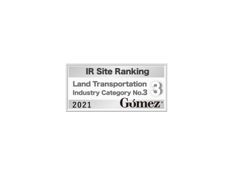 3rd in “Land Transportation” Gomez IR Site Ranking of 2021