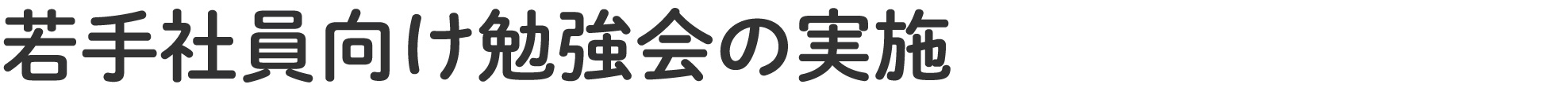 若手社員向け勉強会の実施