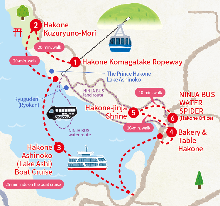 Hakone Onsen Map