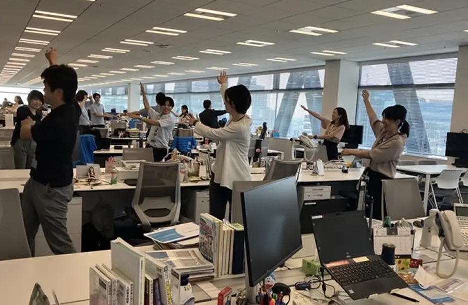 ラジオ体操の実施 写真